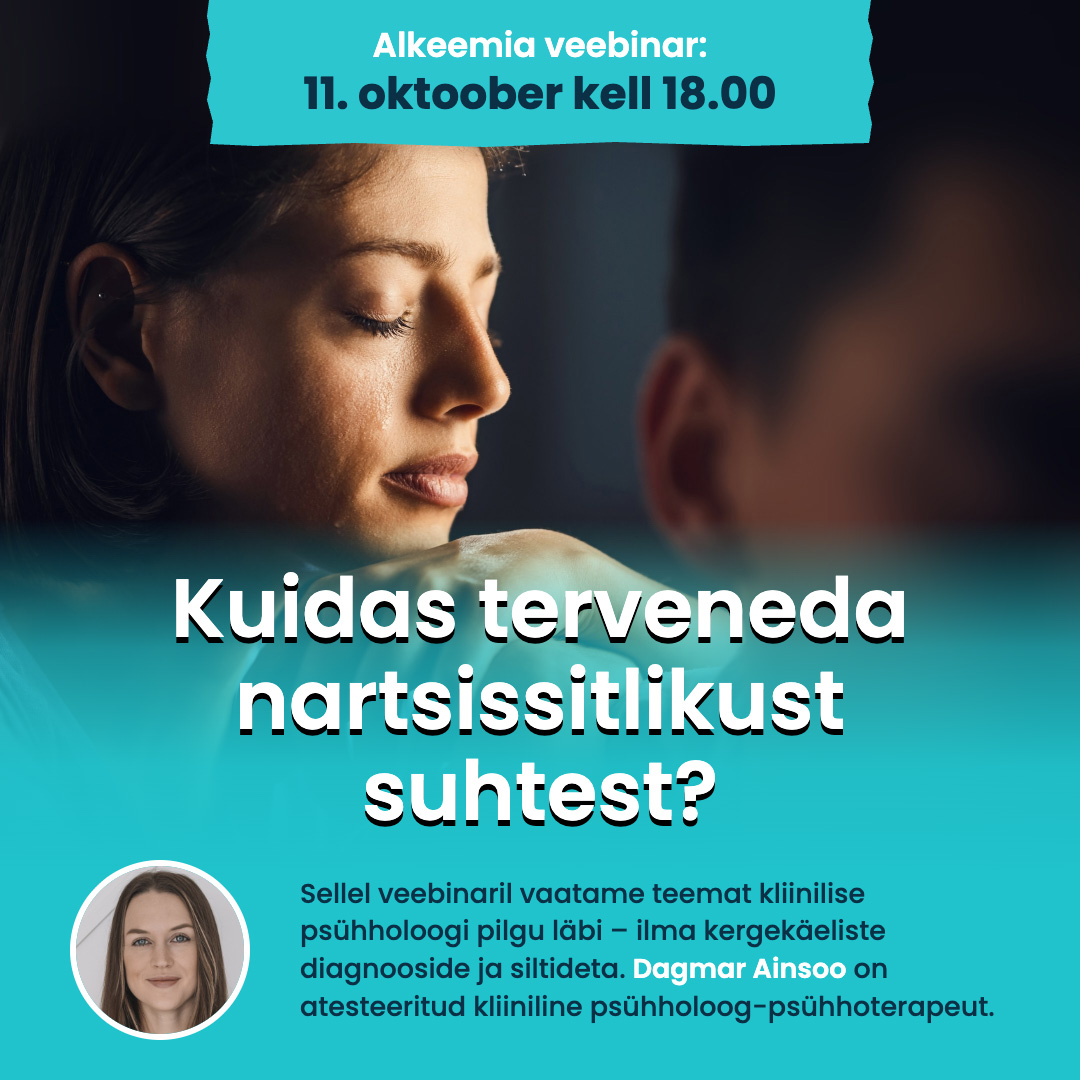 Alkeemia veebinar “Kuidas terveneda nartsissistlikust suhtest?”